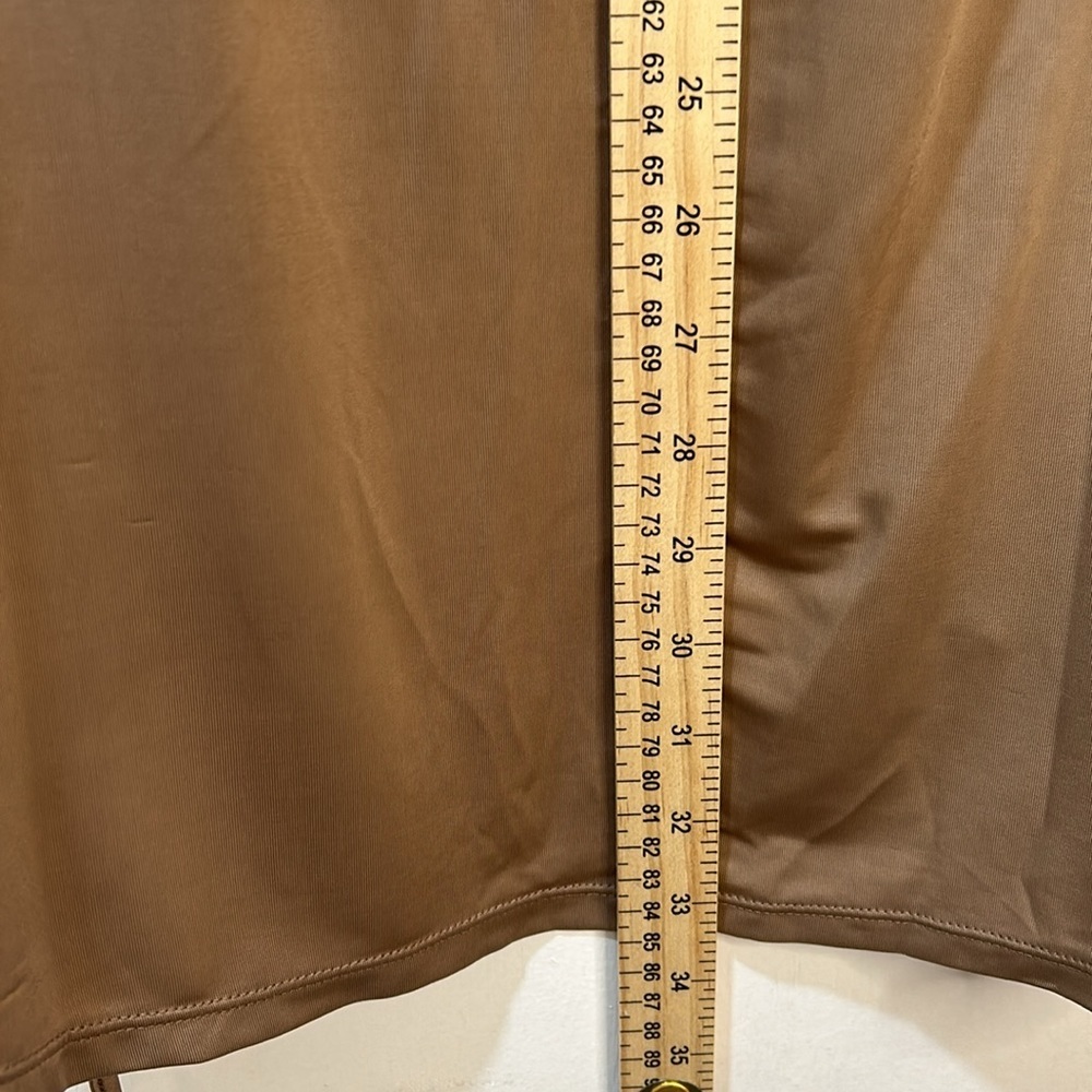 SHOESDAZZEL FLATTERING RUCHED SKIRT SIZE XXL BROWN NEW - Picture 8 of 12